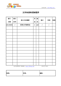 工程安装文件和资料控制程序