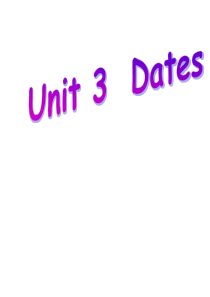 五年级上册英语Unit-3Dates