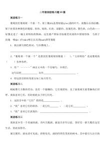 人教版二年级语文阅读训练55篇