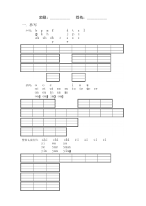 声母韵母整体认读音节练习