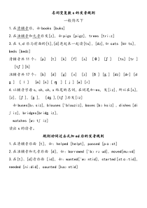 名词变复数+(-s)或(-es)后的规则