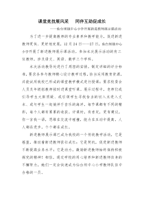 新教师展示课通讯稿