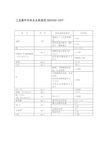 工业循环冷却水水质规范GB50050