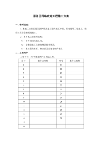 服务区网络改造工程施工方案