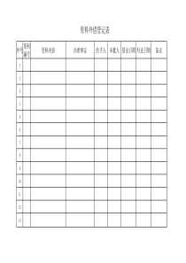 资料外借登记表