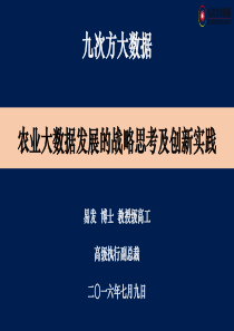 农业大数据发展的战略思考及创新实践