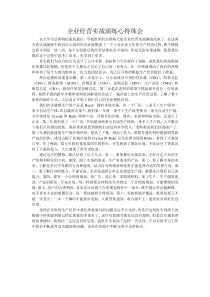 企业经营实战演练心得体会