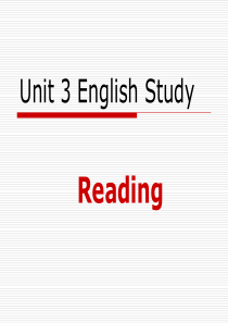 公开课-Unit3-English-Study