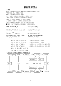 高一化学必修一氧化还原反应学习精要