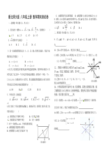 最新北师大版八年级上数学期末试题及答案