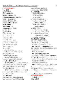 人教版PEP小学英语单词表(带音标)