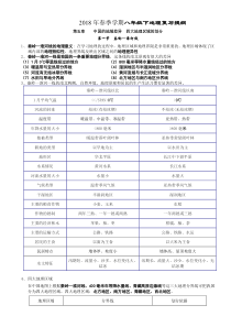 2018新湘教版八年级地理下册(全册)主要知识点