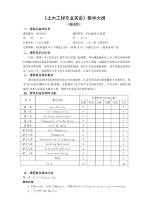 土木工程专业英语——教学大纲