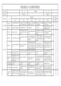 财务会计工具会计绩效考核表