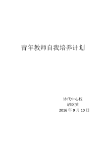 2016-2017学年度教师个人自培计划总结