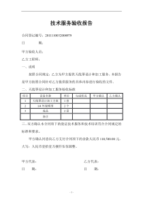 技术服务验收报告