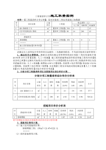 工程量清单计价施工取费实例