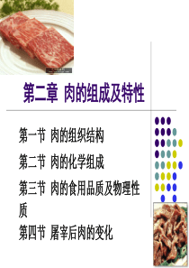 肉的组成及特性