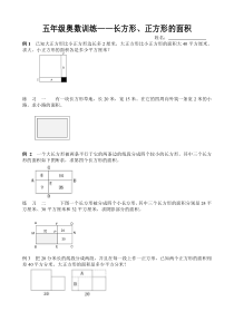 五年级奥数—长方形、正方形的面积