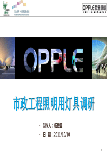 市政工程用灯具调研(opple)