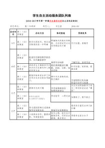 “历史探究”活动计划表