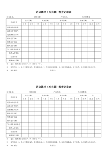 灭火器检查表、完美