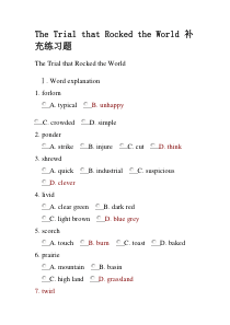 The+Trial+that+Rocked+the+World+补充练习题