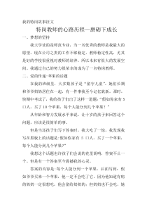 特岗故事征文--特岗教师的心路历程—磨砺下成长