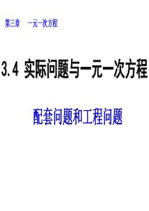 实际问题与一元一次方程(配套问题)资料