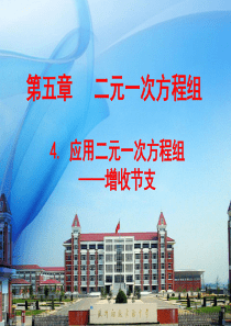 新北师大数学(八上)5.4-应用二元一次方程组——增收节支