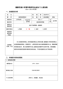 青年教师成长规划表