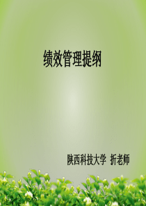 完整企业绩效管理课程及案例分析课件