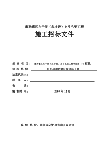 廖坊灌区东干渠(东乡段)支斗毛渠工程