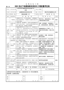 6-35KV及以下电缆线路安装单元工程质量评定表