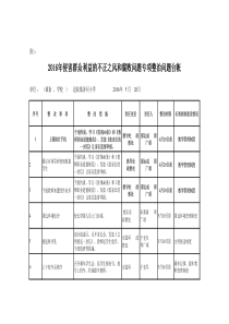 2016年侵害群众利益的不正之风和腐败问题专项整治问题台账