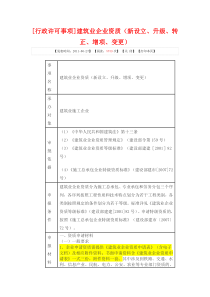 建筑业企业资质(新设立、升级、转正、增项、变更)