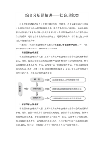 综合分析题精讲—社会现象类