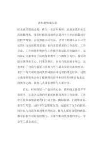 青年教师成长感悟