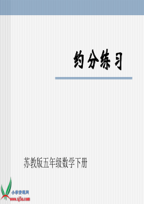 (苏教版)五年级数学下册课件-约分练习