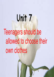 九年级unit7-Teenagers-should-be-allowed-to-choose-the