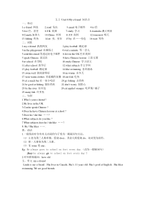 译林英语5AUnit-6知识点