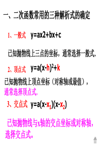 二次函数解析式的几种求法