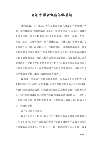 青年志愿者协会年终总结