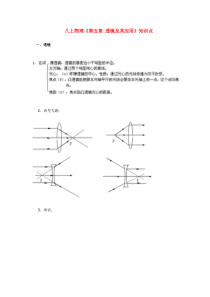 八上物理凸透镜知识点