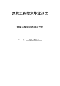 建筑工程技术毕业论文