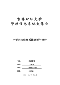 小型医院信息管理系统分析