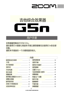 ZOOM-G5N中文说明书