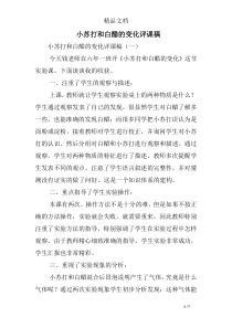 小苏打和白醋的变化评课稿