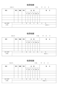 通用收款收据模板(word)