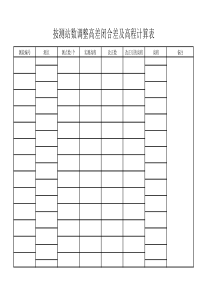 按测站数调整高差闭合差及高程计算表